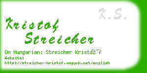 kristof streicher business card